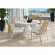 Shelburne 47 X 29.75 inch Marble Look / White Outdoor Dining Table